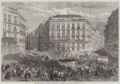 The Revolution in Spain, Entrance of General Prim into Madrid by Sir John Charles Robinson